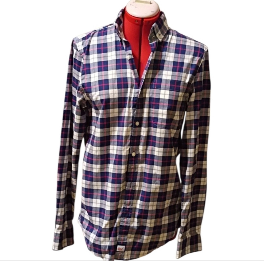 Plaid Button-Up Shirt